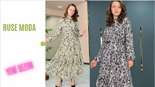 Şifon Elbise - Tesett&uuml;r Giyim - (RUSEMODA)