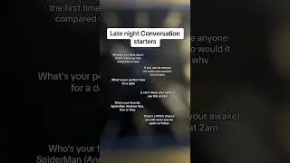 Late night conversation starters