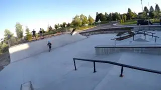 Iain shredding at the Aurora Skatepark