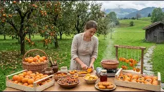 Beautiful Countryside Life - Harvesting and Transforming Persimmons into Traditional Dishes