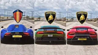 FH5 DRAG RACE - Koenigsegg Regera Vs Huracan Vs Performante