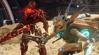 Halo 5: Guardians Mythic Warzone Firefight Using Ultra Rare and Legendary Guns To Take Out Enemies