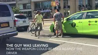 Taxi Driver vs Biker Road Rage