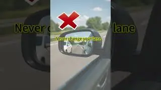 How to use wing mirror to change lane safely #car