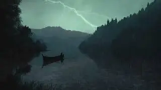 Soothing Rainfall and Floating Boat - Serenity, Calm, and Deep Relaxation Ambience