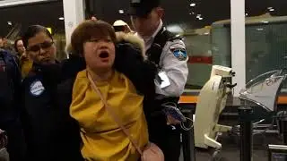A Chinese tourist was taken away by the police at Montr&eacute;al Airport in Canada for her misconduct