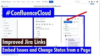 Confluence Cloud - Improved Jira links, embed issues and change status from a page