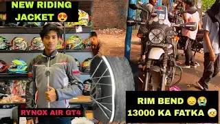 NEW RIDING JACKET⚡ 😍 // RYNOX AIR GT 4 🥵//HOW TO REPAIR BIKE RIM BEND IN TEZPUR ASSAM//RE HIMALAYAN