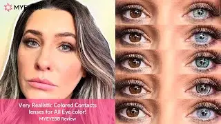 Try Popular Blue Colored Contacts on Brown Eyes | MYEYEBB Review #colorcontactlenses #makeup #beauty