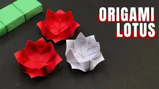 Origami Lotus Flower for Valentine's Day ❤️ Easy Paper Craft Tutorial