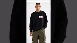H&M SWEATSHIRT REVIEW UNBOXING 🥵🔥 ONLY 599₹ ON MYNTRA(Special offer) #viral #unboxing #black #myntra