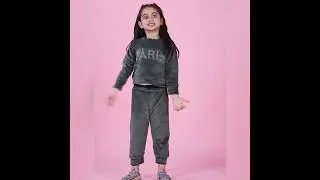 Ameeha Kids Wear 2 Piece Outfit Sweatshirts & Sweatpants Tracksuits Set Grey 2