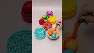 ⭕️🔵 Addictive ASMR Experience: Clicky Sounds of Colorful Wooden Balls #colorsorting #marblerunbb