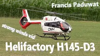 Stunning Helifactory H145-D3 flown by Francis Paduwat at the very windy MASH 2024 fly-in