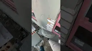 Application of render 👌🏻🔥 #work #plastering #satisfying #construction #diy #pov #building #home