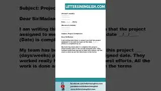 Undertaking Letter for Project Completion