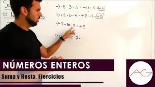 Números enteros. Suma y Resta. Ejercicios