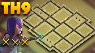 TH9 War Base 2017 Anti 3 Star | Defense Against Witch Slap, Lavaloon, Goboho | Clash Of Clans