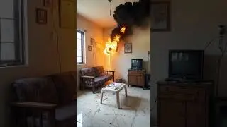 Fan short circuit 😱 #awareness #fire #shorts