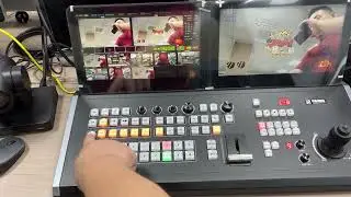 Dual screen PTZ control video mixer switcher 10channels #liveproduction #churchworships
