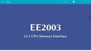 L5.1 - CPU Memory Interface