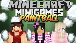 Minigames w/ Friends!! | PAINTBALL W/ GRAPHONIAC & HER LITTLE ROSE!!