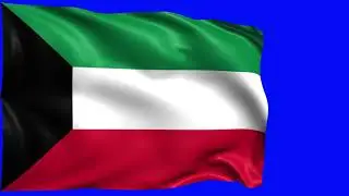 Kuwait Flag 3 | Green screen 4K HD  Video | Animated YouTube | No Copyright | Royalty-Free