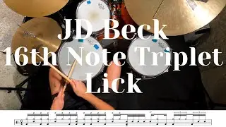 JD Beck - 16th Note Triplet Lick - Drum Lesson