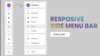 How to create Responsive Side Navigation Bar in HTML and CSS | Create Website Sidenav Bar