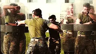 Whack: U.S. Marines Practice Crowd Control Techniques