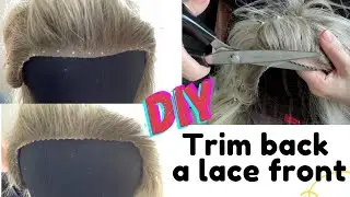 How to trim back a frayed lace front with Jon Renau pinking shears