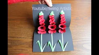 Paper Flower Pop up Card 9-Paper Crafts-Greeting Card - Paper Flower