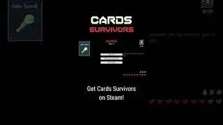 Get Cards Survivors on Steam! #CardsSurvivors #VideoGames #IndieGames #Gaming #GameDev #IndieDev