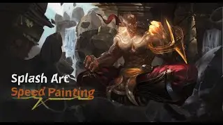 Splash  Art Process - Lee Sin Fan Art #with_voice #timelapse #digitalpainting#Short