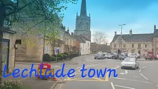 Driving in Lechlade town,  Gloucestershire 