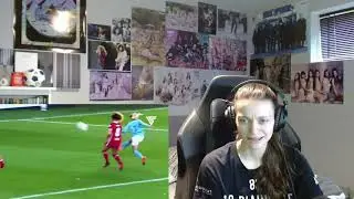 Soccer player reacts to 