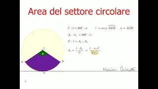 Area del settore circolare