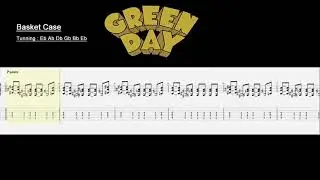 Green Day - Basket Case guitar only cover (tab video)