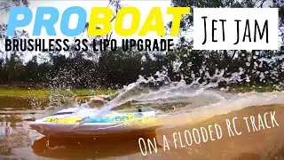 PROBOAT Jet Jam | brushless upgrade | 3s lipo | flooded RC track | RC jet boat | RC boat |(@IDORC