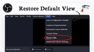 How to reset the UI layout in OBS Studio