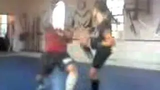 Girl Spinning Hook Kick Knockout