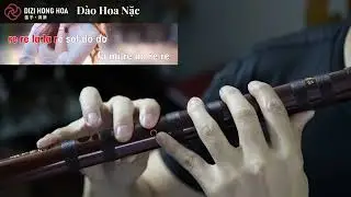 Ngón sáo dizi Đào Hoa Nặc | Dizi Hồng Hoa Tone Sol Key C