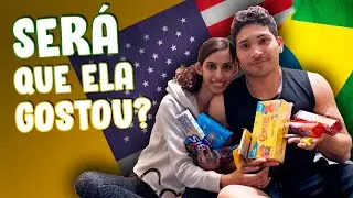 MINHA NAMORADA GRINGA PROVANDO BISCOITOS BRASILEIROS
