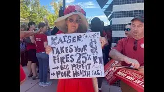 CNA Kaiser Nurses  Rally In San Rafael Against Layoffs & AI Which Threatens Quality Of Treatment