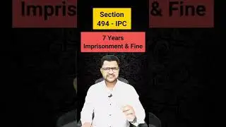 Second Marriage I Bigamy I Sec. 494 IPC  #shorts