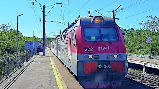 ЖЕЛЕЗНАЯ ДОРОГА. Грузовой поезд РЖД по Транссибу движется в сторону Владивостока
