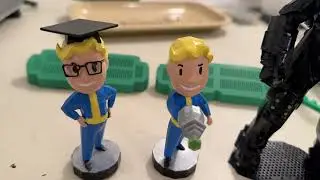 My 3D printed X01 Power Armor and Bobbleheads from Fallout
