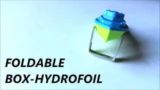FIRST EVER ! Cargo boat for shallow water with foldable hydrofoil wing PATENT PENDING not to scale