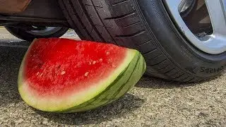 Crushing Crunchy & Soft Things by Car! EXPERIMENT: BIG WATERMELON VS CAR
