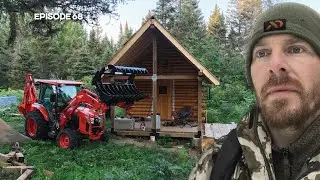 TRACTOR ARRIVES, ATV Garage, Milling Giant Rafters |EP68| Log Cabin Build on Off-Grid Homestead